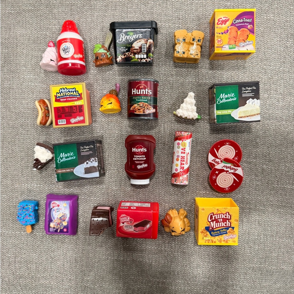 Shopkins Mini Food‎ Lot With Containers Mixed Condition